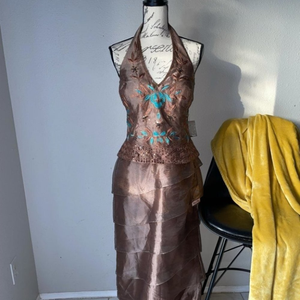 Ignite Evening Halter Neck Dress